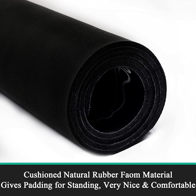 Pauwer Laundry Room Rug Runner 20"x48" Waterproof Rubber Laundry Mat Non Slip - Image 4