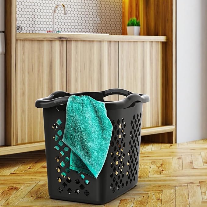 2-Pack 2 Bushel Plastic Laundry Basket - Image 2