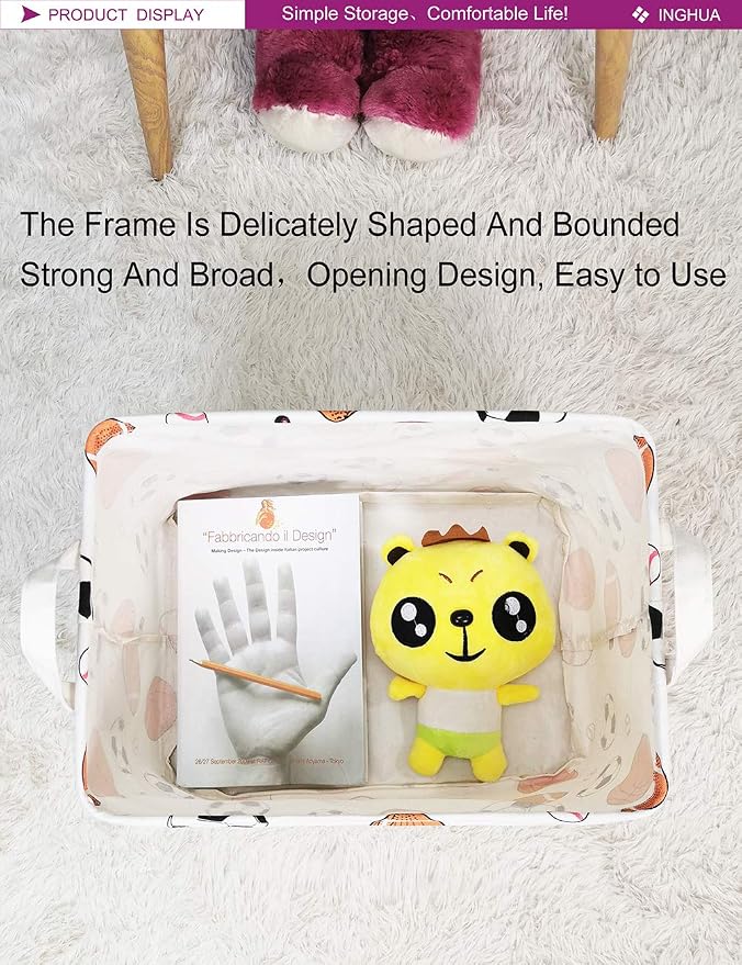 Rectangular Storage Basket Fabric Organizer Bin - Image 6