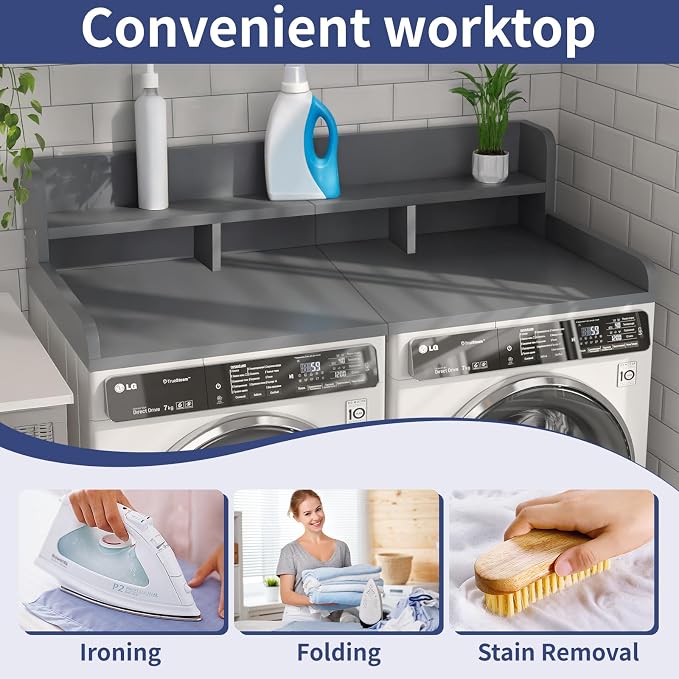 Washer Dryer Countertop with Shelf, Double Layer Organizer - Image 6