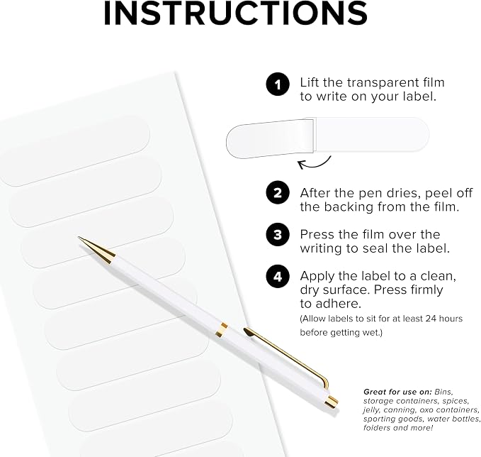 ThreeKin Waterproof Labels for Bottles and Containers - Image 7