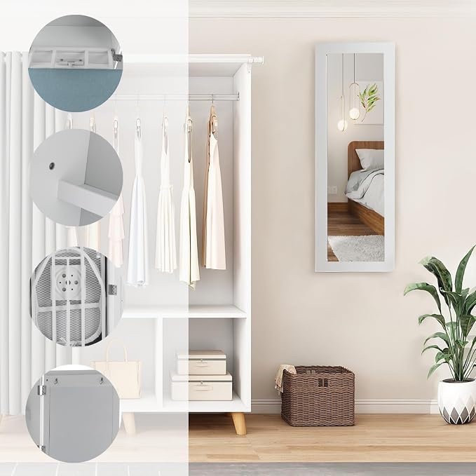 Folding Ironing Board Wall Mounted Ironing Board Cabinet, 180° Rotating - Image 7