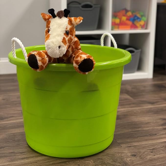 HOMZ 2-Pack Utility Tub, Large Plastic Storage Bucket - Image 2