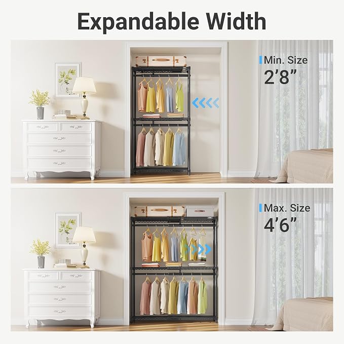 VIPEK X1 Plus Expandable Reach-in Closet Adjustable from 2'8" to 4'6" - Image 2