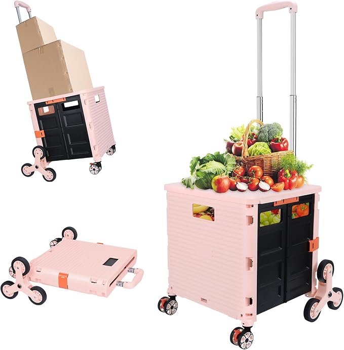 FELICON SELORSS Folding Utility Cart Portable Rolling Crate Handcart by FELICON