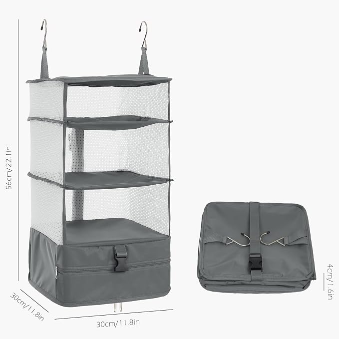 ELEZAY Hanging Packing Cubes Portable Travel Closet Collapsible Compression - Image 3