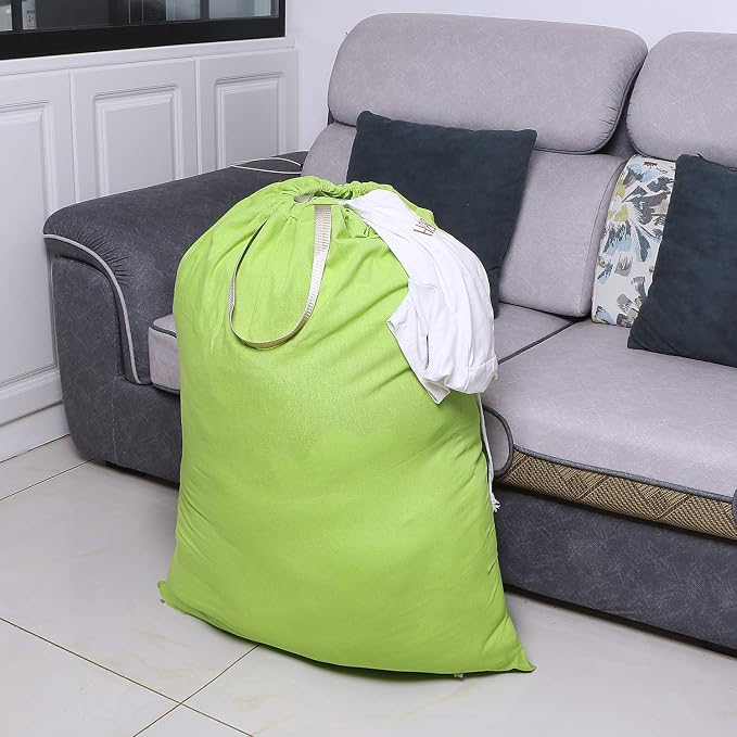 Heavy Duty Laundry Bag with Drawstring and Handle, Extra Large Travel Dirty - Image 7