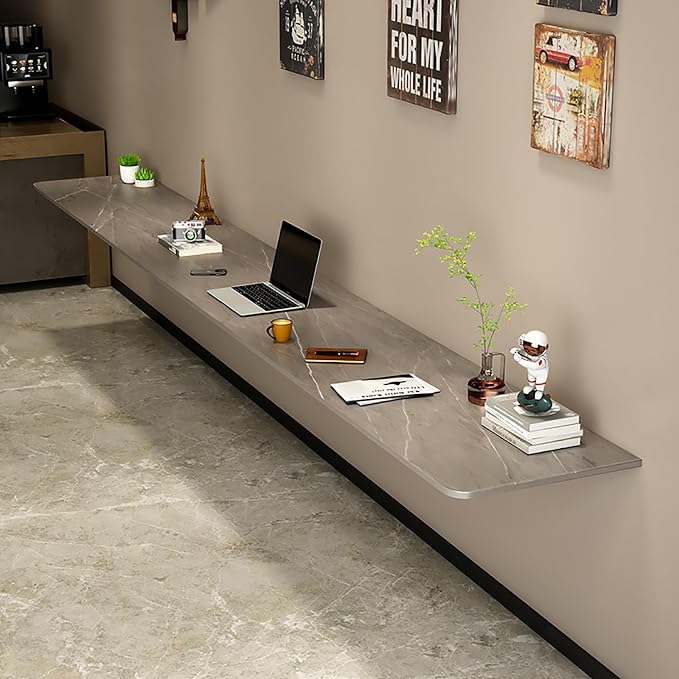 Folding Wall-Mounted Drop-Leaf Table Wall Mounted Folding Workbench Laundry by Home