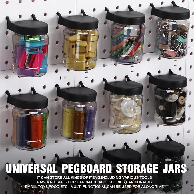 Unittype 20 Set Pegboard Organizer Accessories Peg Boards Jars - Image 6