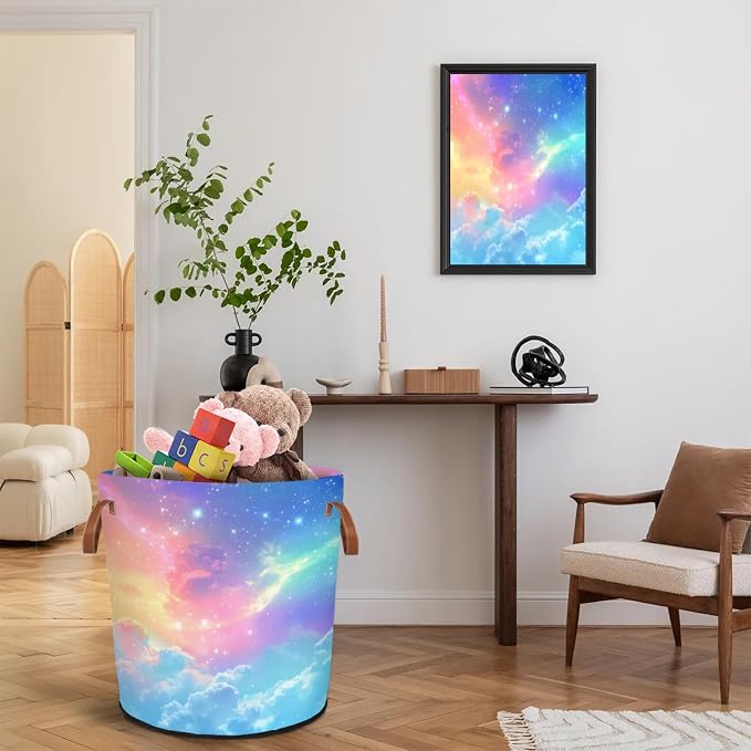 Clouds Sky Laundry Hamper Waterproof Collapsible Basket - Image 7