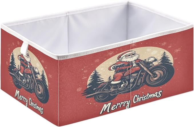 senya Large Storage Bins Motorcycle Santa Collapsible Foldable Storage Cubes - Image 2