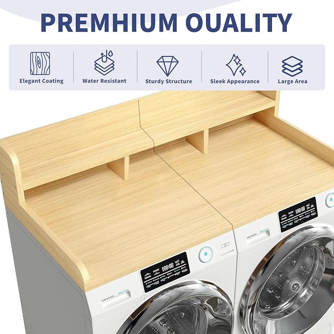 Washer Dryer Countertop with Shelf, Double Layer Organizer - Image 5