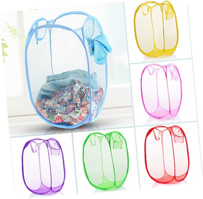 Pop-up Laundry Hamper Foldable Mesh Dirty Clothes Basket - Image 5