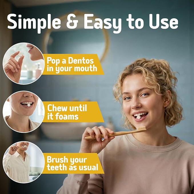 SuperBee Dentos Toothpaste Tablets, 150 Tabs, Fluoride Free & Eco Friendly - Image 3