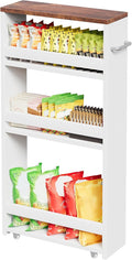 Nova Microdermabrasion 4-Tier White Slim Rolling Storage Cart, Slide-Out by NovaMicrodermabrasion