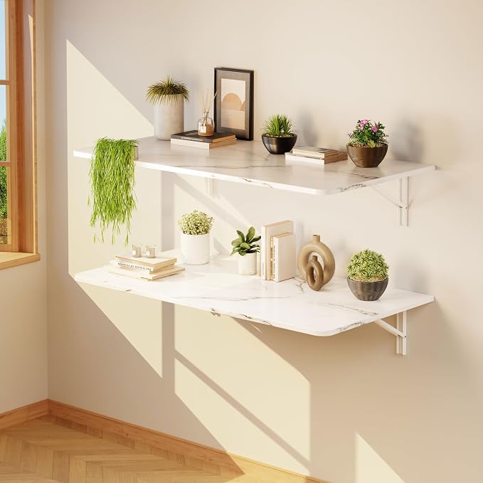 IAE Wall Mounted Floating Foldable Desk, Fold&Floating Design - Image 6