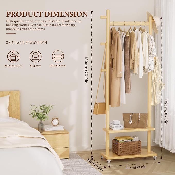 Coat Rack Freestanding Clothing Rack - Image 2