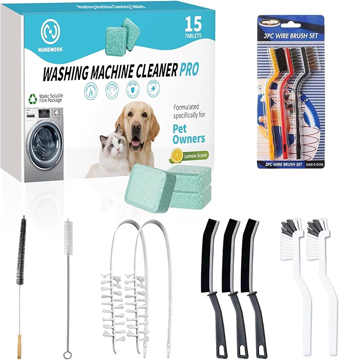 Washing Machine Cleaner, Washer Machine Cleaner Tablets 15 Pcs + Dryer Vent by NunemoskWoodenArt