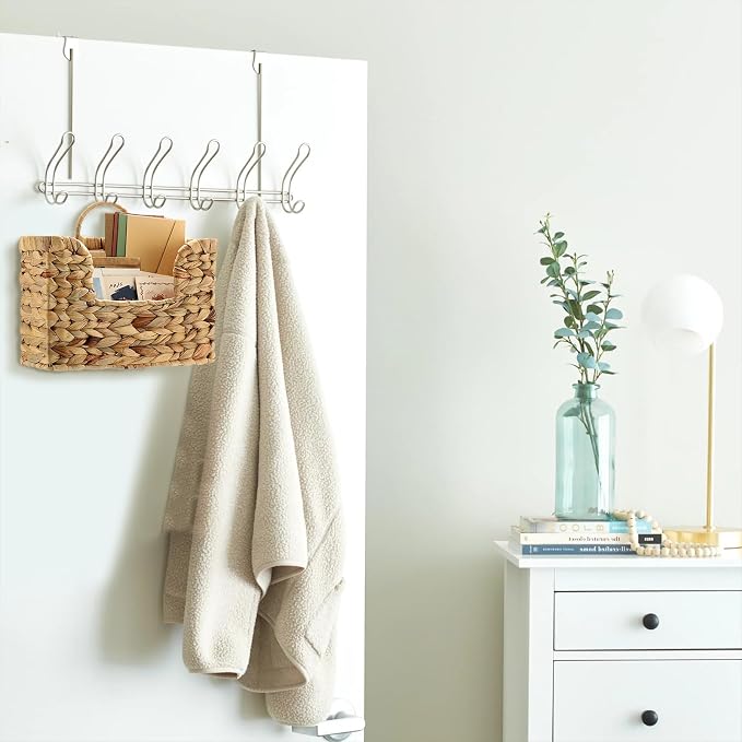 BTSKY Woven Hanging Magazine Holder, Water Hyacinth Magazine Basket, Wall - Image 6