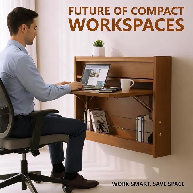 Wall Mounted Desk 31 Inches, Folding Table - Image 4