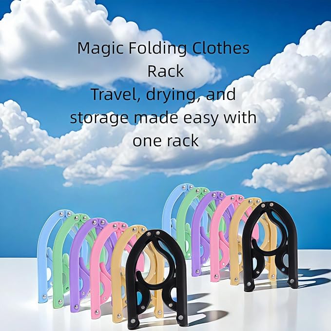 12 Pcs Travel Folding Hangers Cruise Ship Essentials, Portable Plastic Folding - Image 8