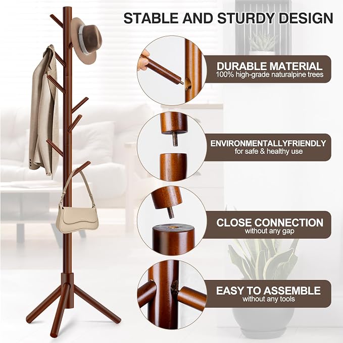 Coat Rack, Freestanding Coat Rack - Image 3
