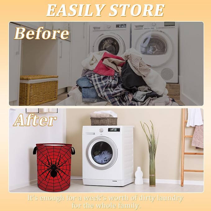 Laundry Hamper, Oxford Waterproof Foldable Clothes Storage Bin, Toy Organizer - Image 3