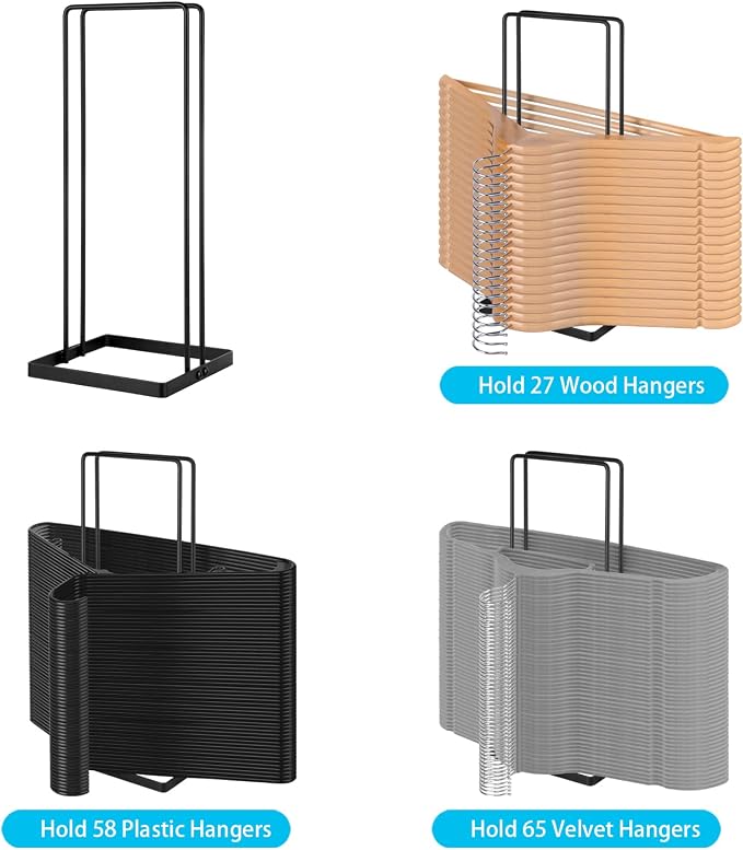 Hanger Organizer Stacker, Storage Rack Holds up to 58 Velvet Hangers - Image 3