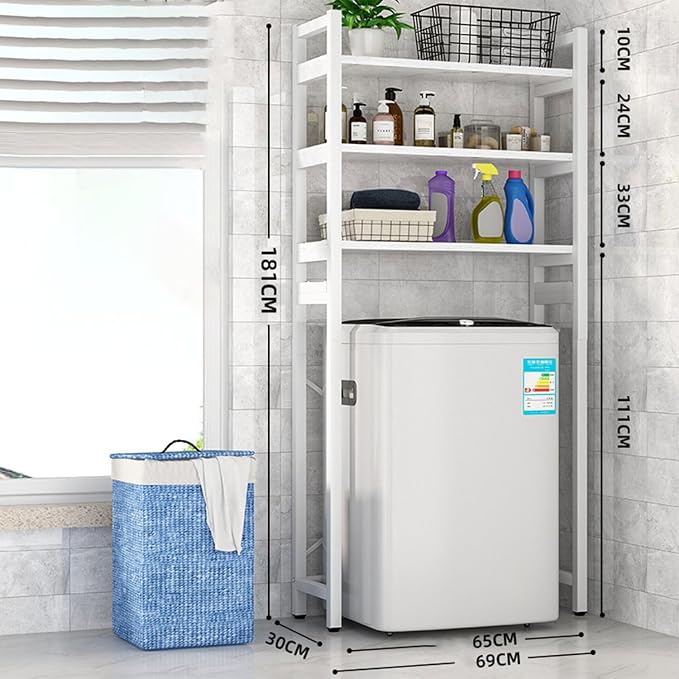 3 Tiers Over The Washer and Dryer Storage Shelf, Standing Rack Shelf - Image 2
