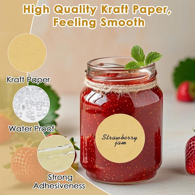 500pcs Canning Stickers Jam and Jelly Jar Labels, Gift Tags - Image 3