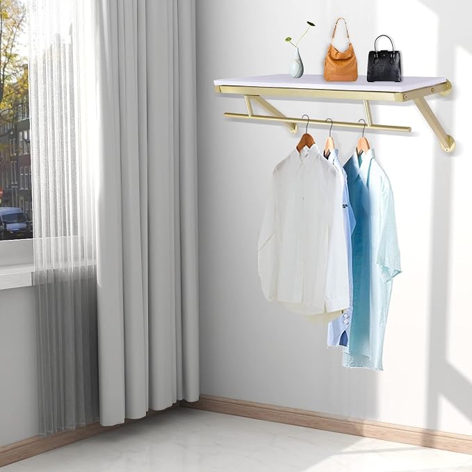 Clothes Rack with Top Shelf, Space-Saving Display Hanging Clothes Rack - Image 7