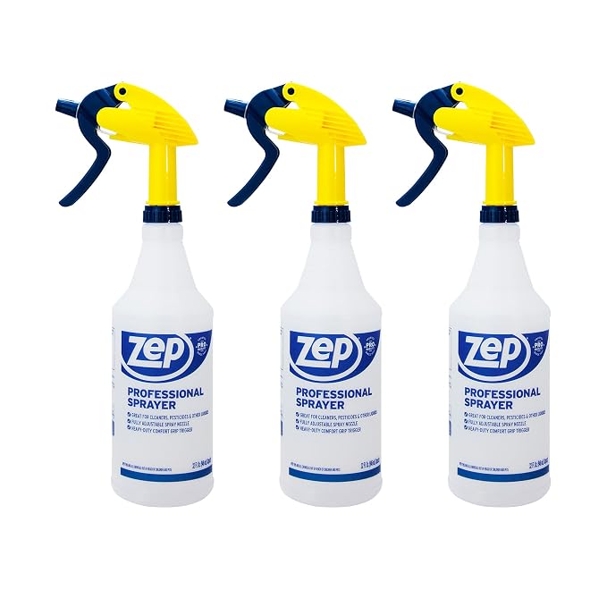 ZEP Professional Sprayer Bottle - 32 oz - HDPRO1 - Versatile Adjustable Nozzle by Zep