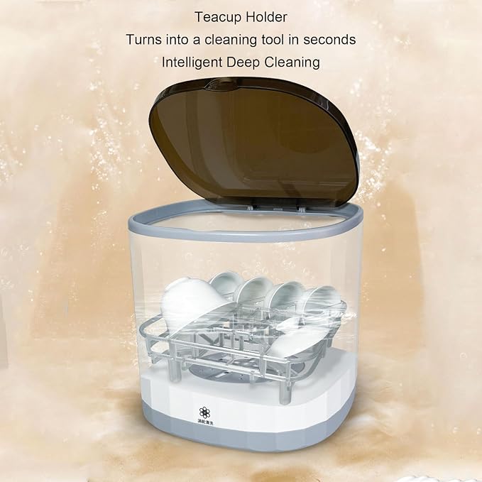 Portable Cup Washer Machine Effective Turbo ABS Material Rechargeable Battery - Image 6