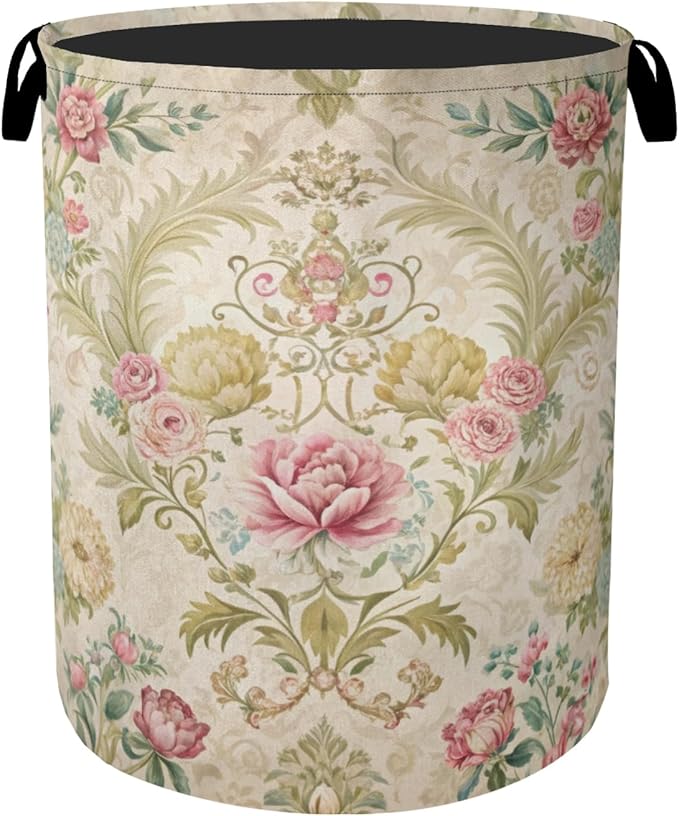 Shabby Chic Rose Laundry Basket by Gearsly