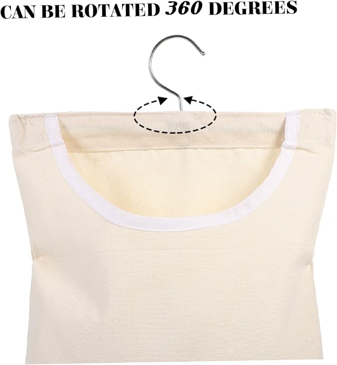 OUNONA Clothespin Storage Bag Hook Portable Hanging Clothes Pin Organizer - Image 8