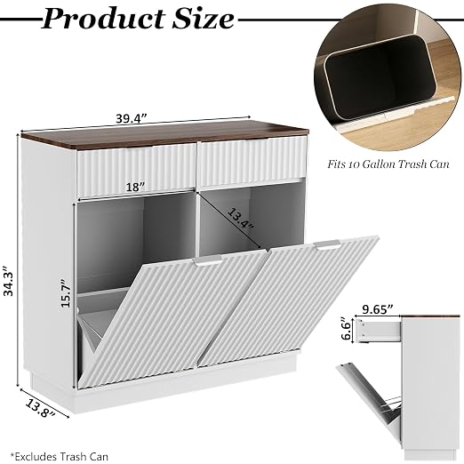 20 Gallon Double Tilt Out Trash Can Cabinet - Image 2
