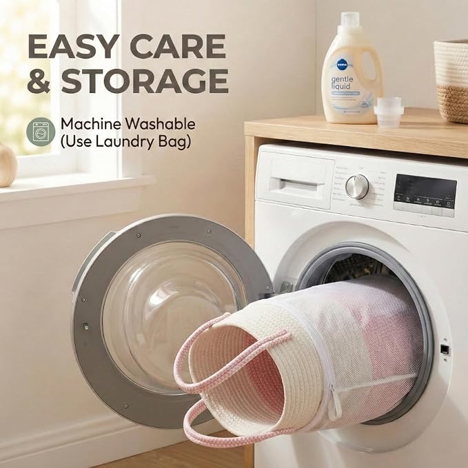 65L Extra Large Blanket Basket for Living Room - Image 4