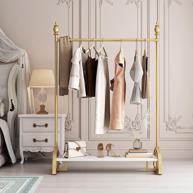 Gold Clothing Rack, Boutique Gold Clothes Racks - Image 2