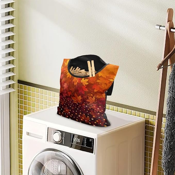 Maple Pin Collector Bag Dust-Proof Clothespin Bag Reusable Clothes Pin Hanging - Image 2
