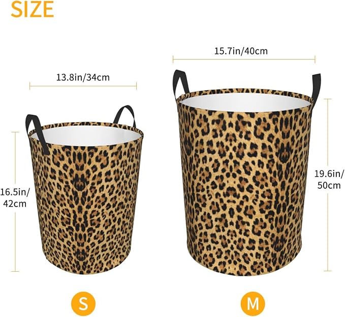 Leopard Print Laundry Hamper Bag - Image 4