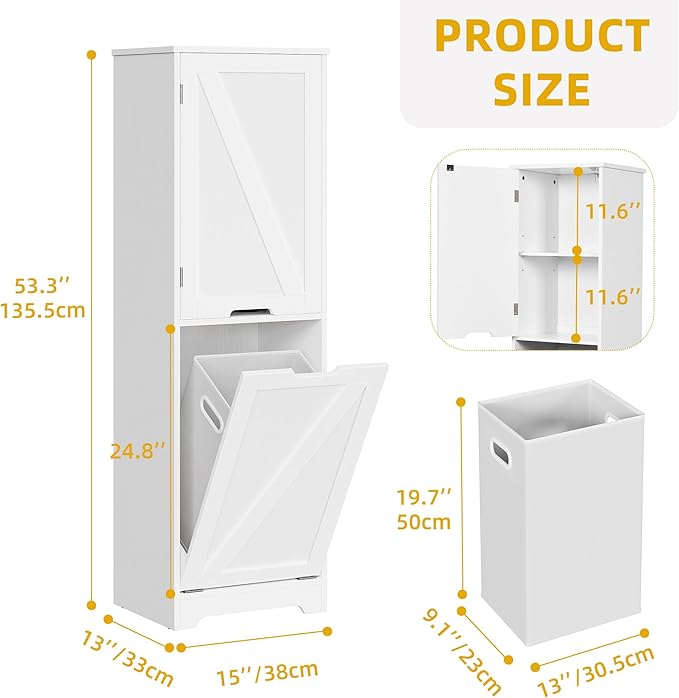 DWVO Tilt Out Laundry Hamper - Image 2