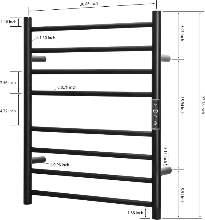 KEG Smart WiFi Towel Warmer Wall Mounted - Image 6