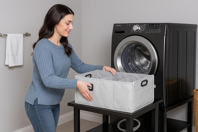 Collapsible Laundry Tote with Handles 51L - Image 7