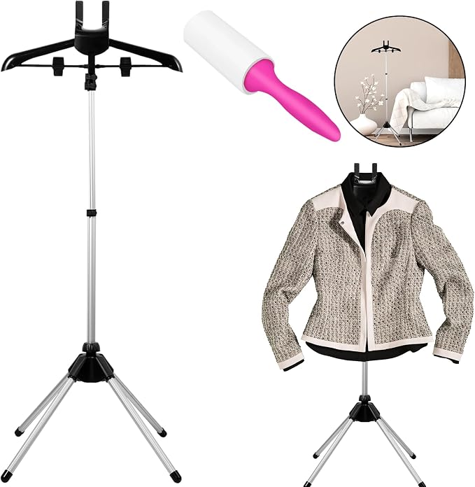 Iron Steamer Stand Rack, Telescopic Garment hanger - Image 9