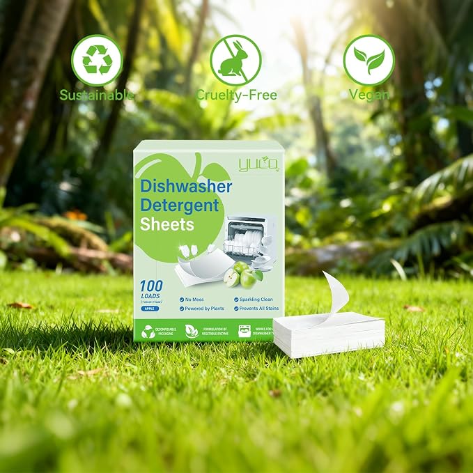 Dishwasher Detergent Sheets 100 Loads Eco Friendly Dishwasher Detergent - Image 7