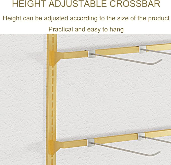 Retail Garment Rack Modern Clothes Hanging Bar, Boutique Sock Organizer Rail - Image 7