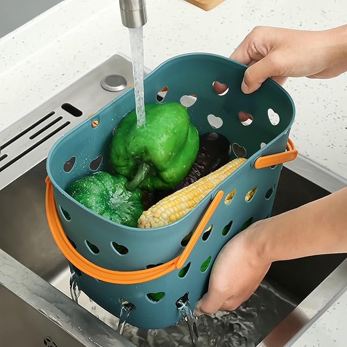 Anyoifax Portable Shower Caddy Tote Plastic Storage Basket - Image 2