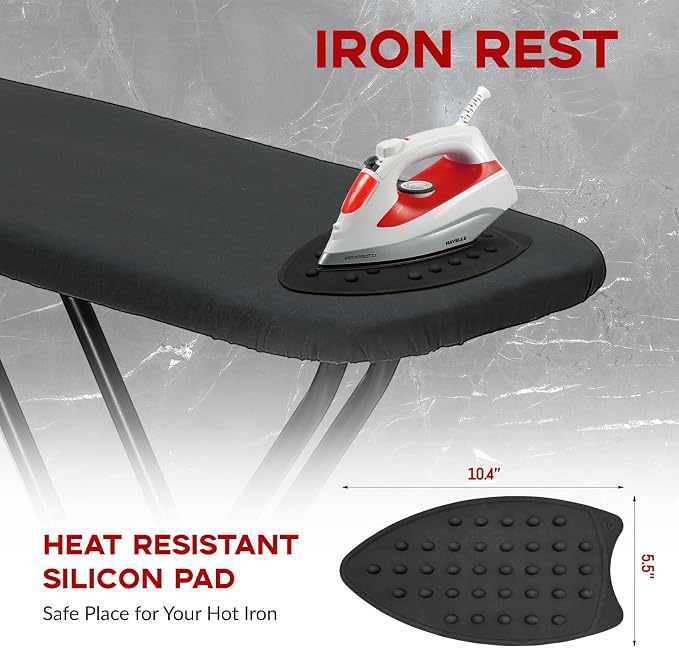Ironing Board Full Size 54x14, RAINHOL Heavy Duty Iron Board - Image 5