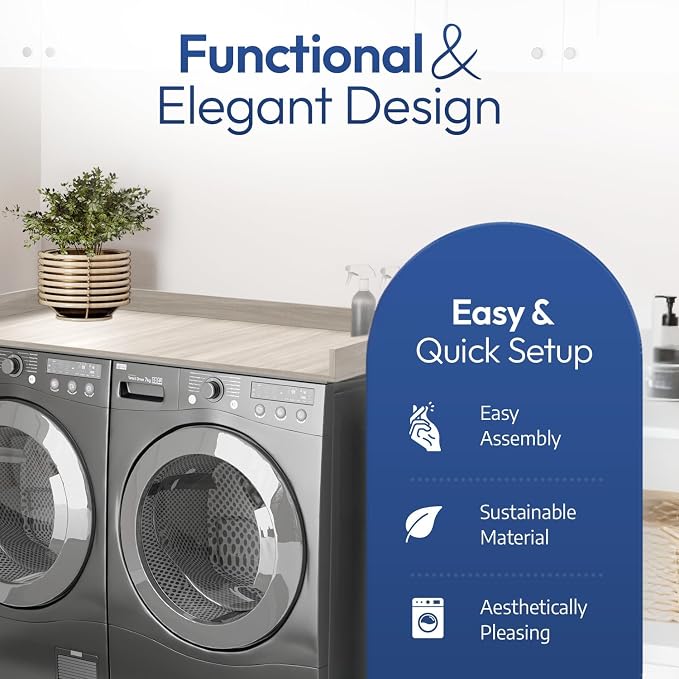 OfficeSimpli Washer Dryer Countertop, Made in USA, Non-Slip Pads, Laundry Room - Image 7
