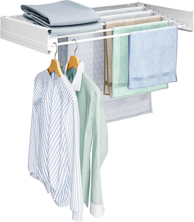 APEXCHASER Wall Mounted Clothes Drying Rack, Towel Racks - Image 8